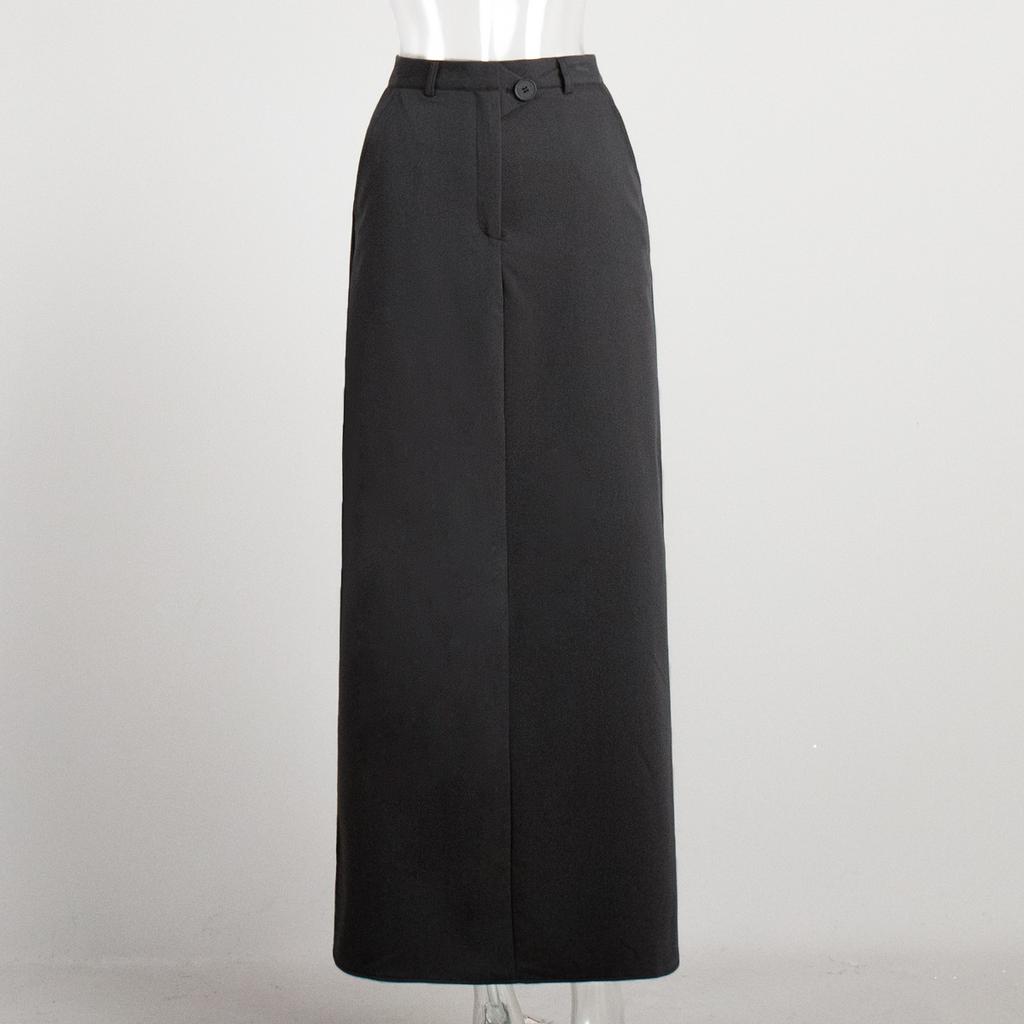 Women's Autumn and Winter High Waist Temperament Commuter Split Half-body Skirt