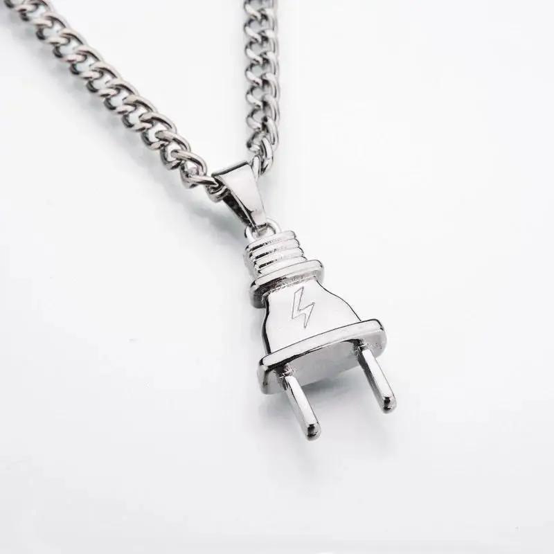 Забавная Модная Трендовая Золотого Серебряного Цвета Сплав Панк Популярная Имитация Заглушки Подвеска Ожерелье Ювелирные Аксессуары Подарок на День Рождения