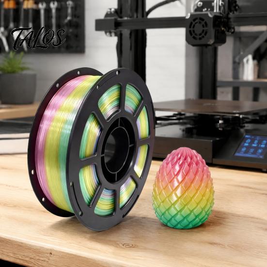 Расходные материалы для 3D-принтера Радужный градиентный PETG-филамент для принтера, 1,75 мм, катушка 1 кг, филамент конфетного цвета, многоцветный, для большинства принтеров