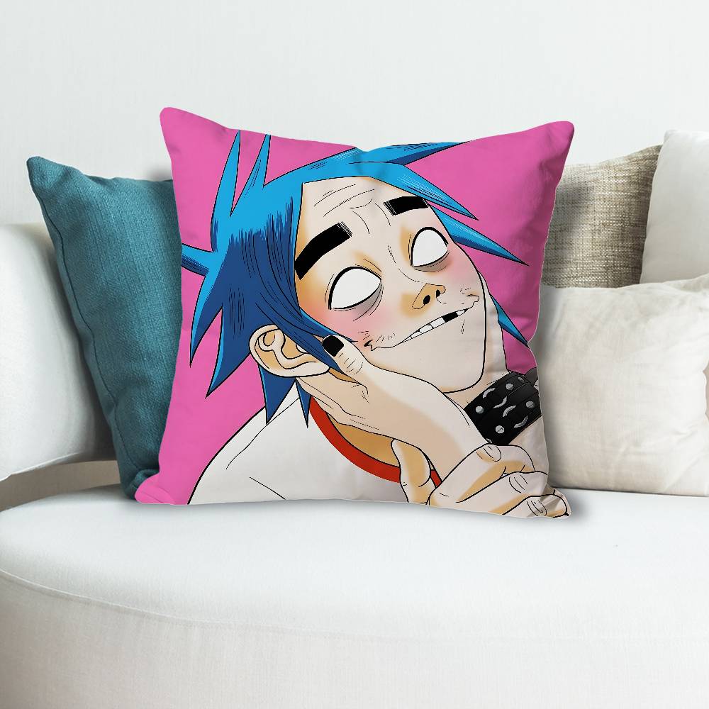 GGorillaz The Mountain Anime Celebrity Merchandise AllMatch Printed Pillow Case Sofa Car Office Room Decoration Protector