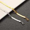 Steel Gifts Jewelry Flat Snake Chain Herringbone Necklace Snake Link Chain Gold/Silver Plated