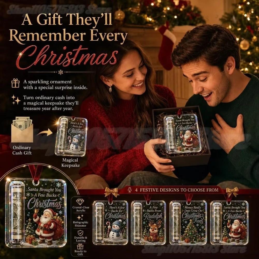 Personalized Design Cash Gift Box Acrylic Treat Holder Ornament for Surprise Present