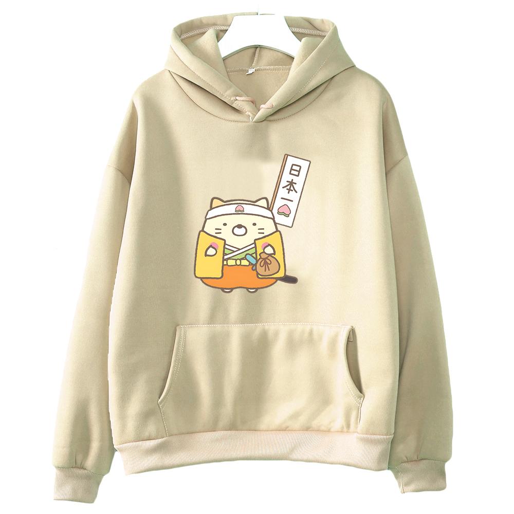 Sumikko Gurashi Cat толстовки японские модные толстовки для девочек повседневные женские/мужские пуловеры с длинными рукавами мультяшная эстетичная толстовка