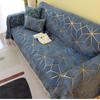 Luxury Sofa Cover for Living Room, Chenille Fabric, Geometric Pattern, Towel with Lace Hemline, Dustproof, Antiscratch Slipcover