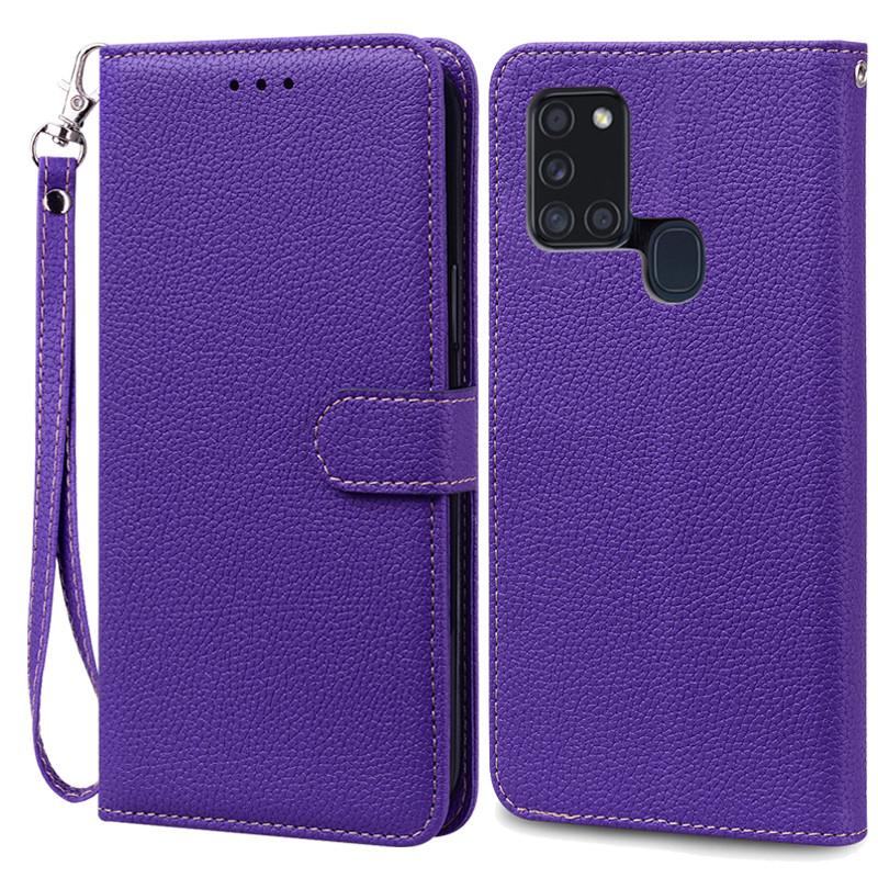 Чехол A21S для Samsung Galaxy A21S Чехол-кошелек из кожи с откидной крышкой для Samsung A21S Чехол A 21s A217F Мягкая силиконовая накладка Fundas