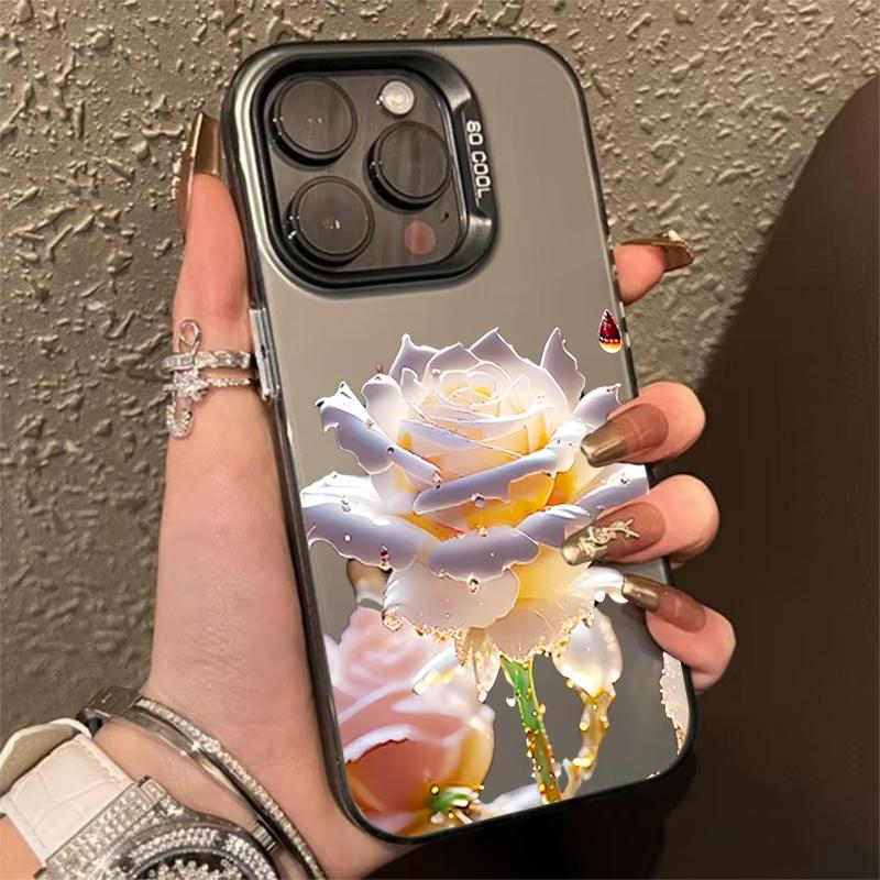 Черные Золотые Розовые Чехлы для Телефона для iPhone 16 15 Pro Max Чехлы Для iPhone 16E 11 12 13 14 Pro X XS XR 7 8 Plus SE2 Серебряные IMD Чехлы