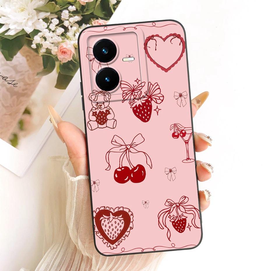 Милый Чехол с Принтом для Vivo Y22 Y22s Y22t Мягкий Силиконовый Ударопрочный Чехол для Vivo V2206 V2207 Y22 Y22S Y22T Чехлы Бамперы