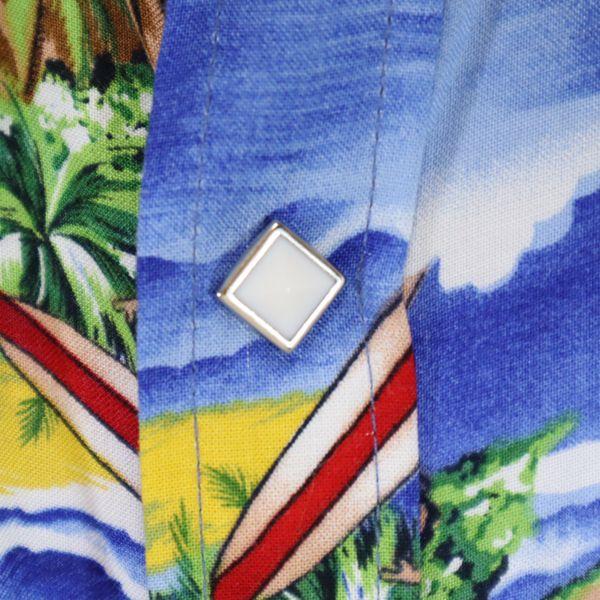 RockMount Сделано в США SP1694 Рубашка в западном стиле с коротким рукавом с тропическим принтом Мужская Б/У