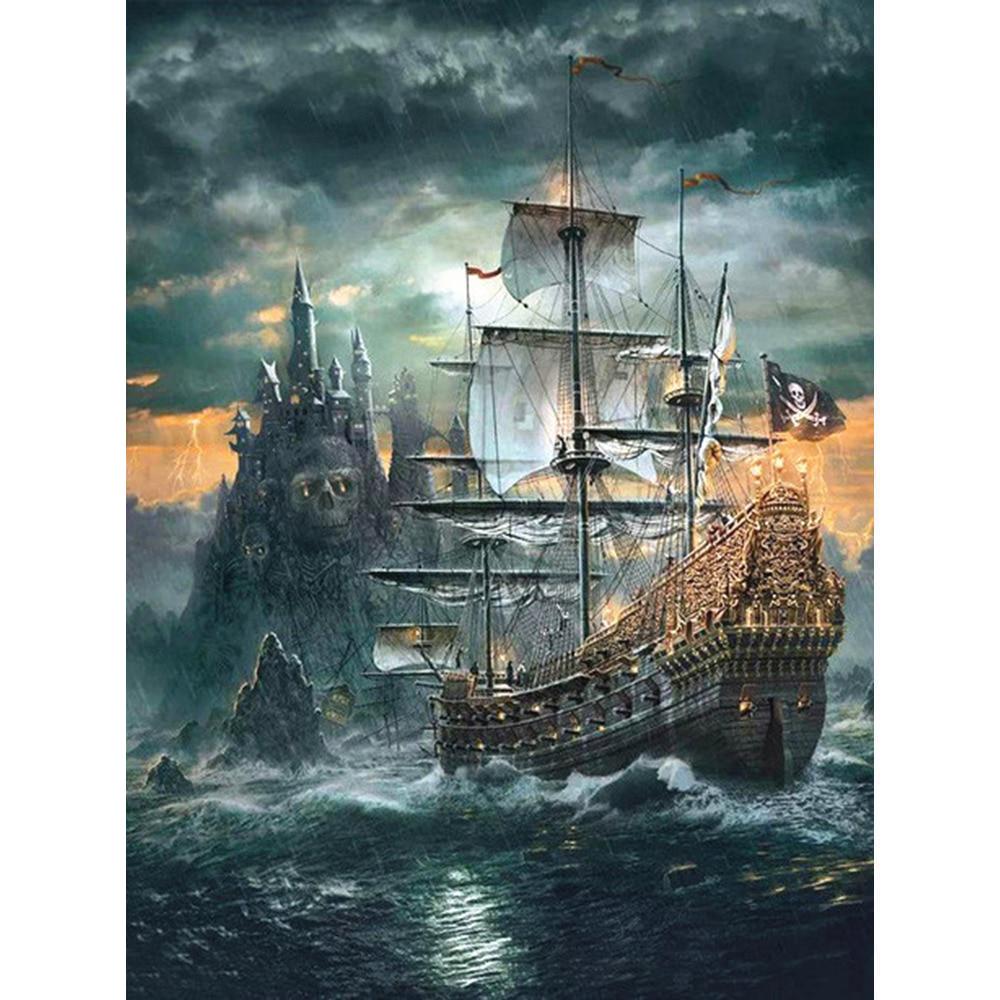 Набор для алмазной живописи Здание Пейзаж Гора 5D DIY Алмазная вышивка Крестом Волк Животные Стразы Бабочка Эльфы Мозаика Декор для дома