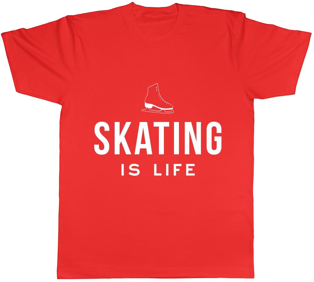Ice Skating is Life Unisexs Unisexs Ladies TShirt Tee