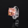 Autumn And Winter Jewelry Ice Flower Cut High Carbon Diamond Copper Inlaid Simple Princess Square Ring Female 12 * 12
