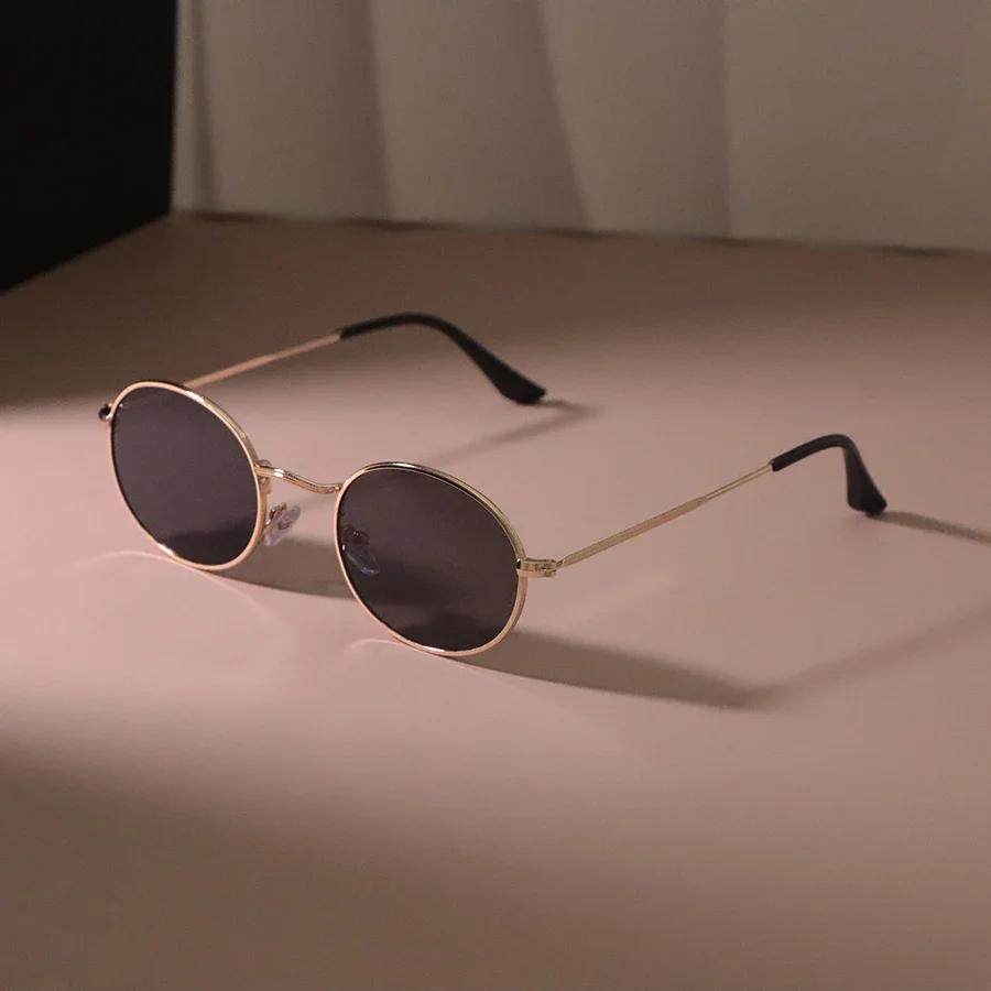 Retro Oval Sunglasses Women Men Brand Designer Vintage Sun Glasses Female Male Fashion Mirror Travel Punk