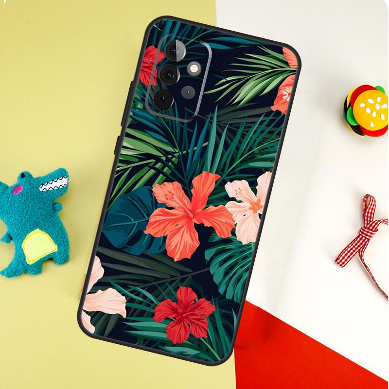 Летнее растение Пальма Зеленый Лист Алоха Для Samsung Galaxy A54 A34 A14 A55 A35 A15 A53 A33 A13 A05 A06 A16 A22 A32 A52 Чехол для Телефона