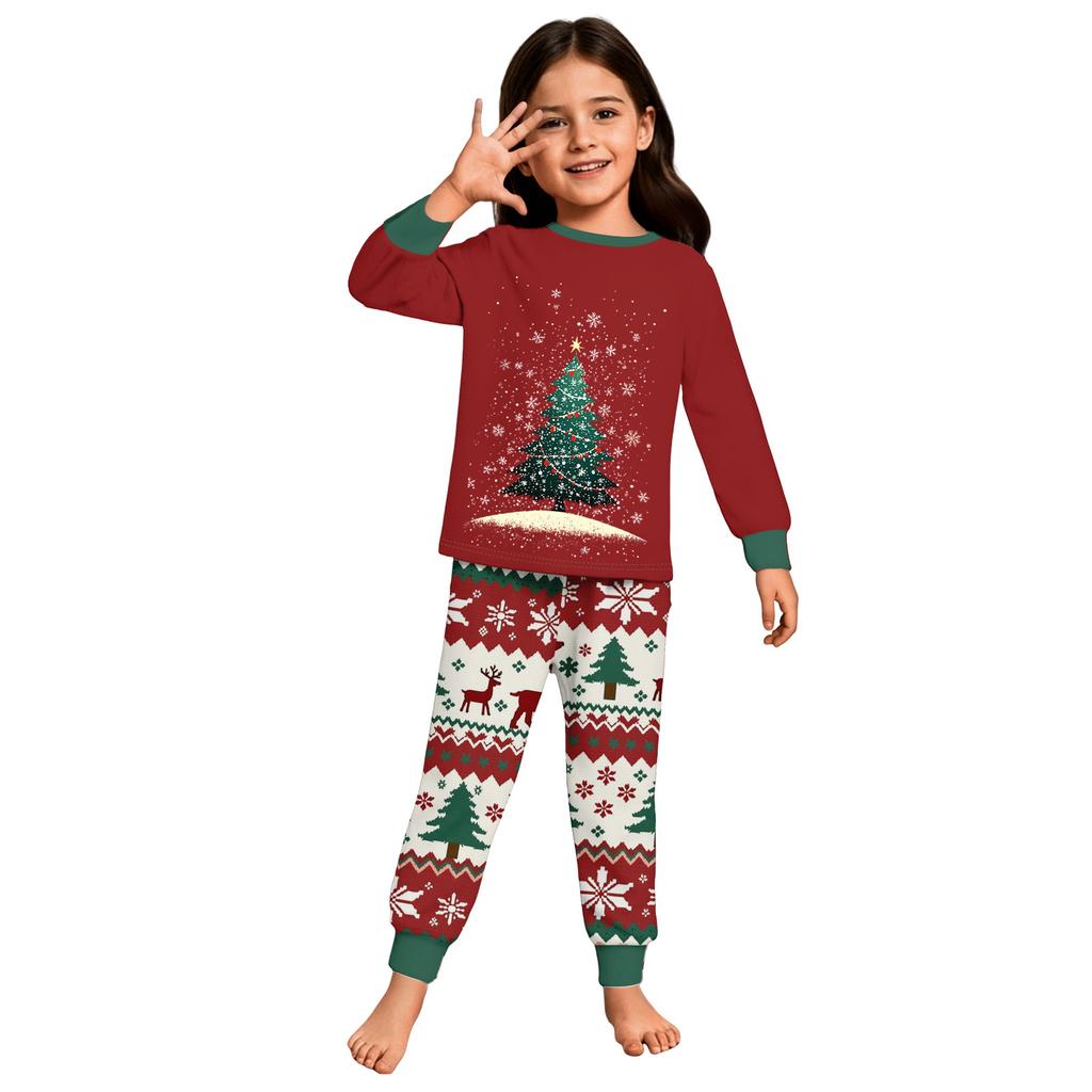 Children's Fashion Suit Skirt Round Neck Long Sleeve Top Pants