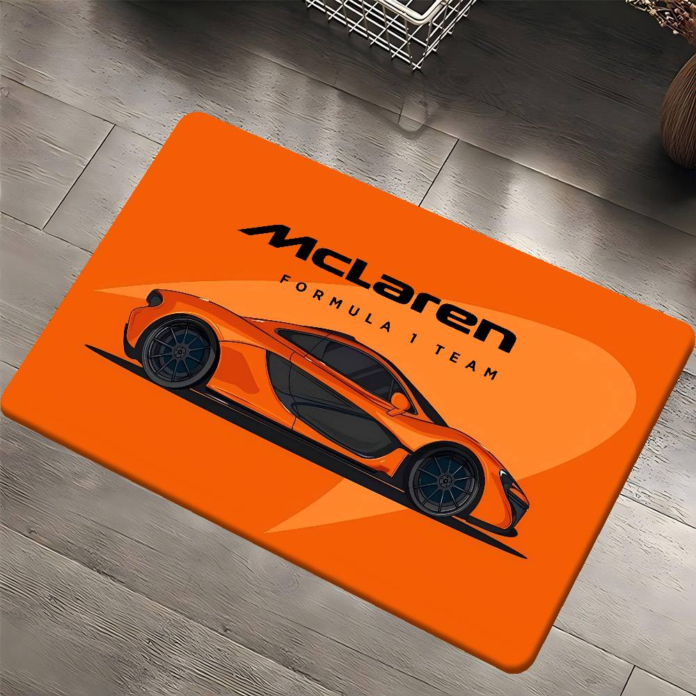 LOGO M-McLaren Floor Mat Rectangle Anti-slip Home Soft Badmat Front Door Indoor Outdoor Mat Hotel Decor Mat