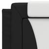 Viana Bed Frame with LED Lights without Mattress Black and White 100x200 cm