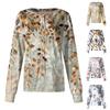 Женский повседневный однобортный однобортный защитная одежда с длинными рукавами и цветочным принтом, кардиган, топ