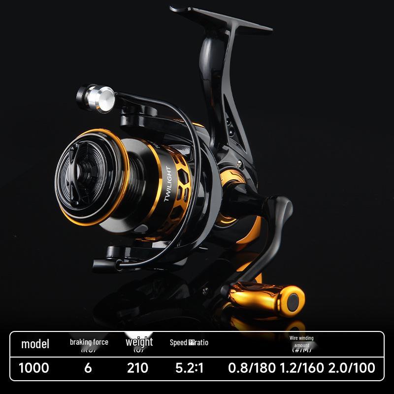 Катушка спиннинговая Haotun Zero-Gap с двойной рукояткой: 5,2:1 Дальний заброс, Ловля кальмара и микрообъектов.