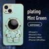 Чехол Astronaut с гальваническим покрытием и подставкой для iPhone 13 Pro Max/12/XS/8P