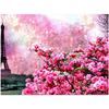 Алмазная картина, вышивка, рукоделие, стразы, романтическая вишня, полный круглый домашний декор