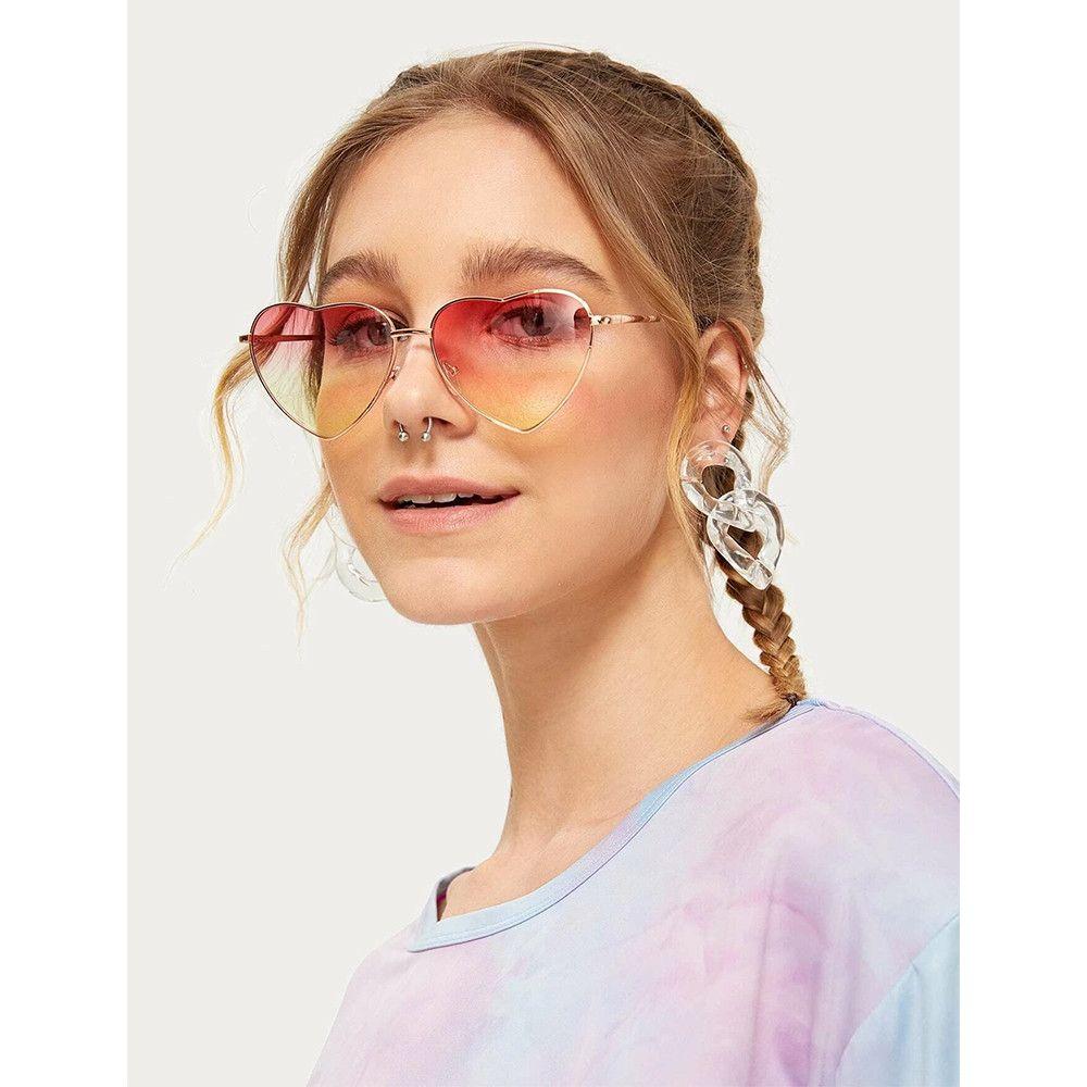 Маскарадные очки Ocean Lens Outdoor Goggles Gradient Heart Shaped Sunglasses Sunglasses Metal Frame