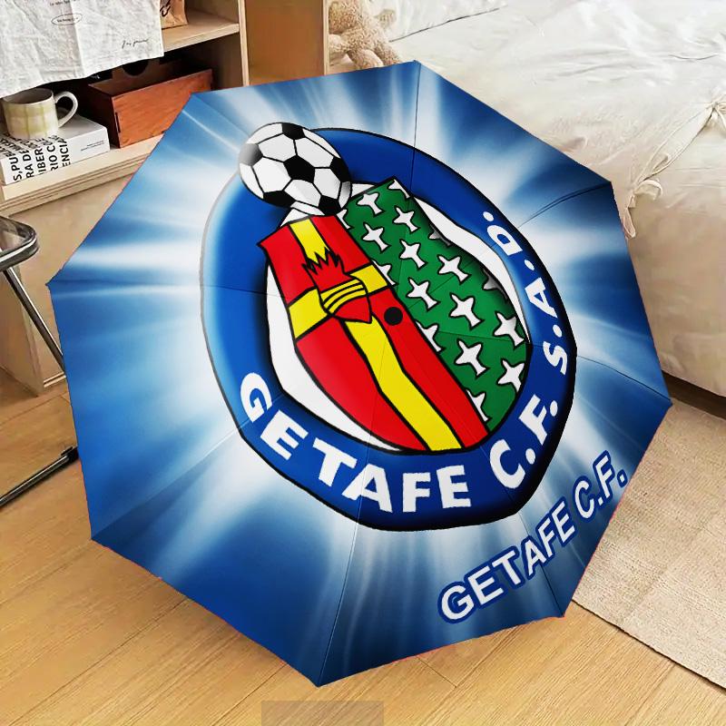 Getafe Crest Design Automatic Folding Umbrella - 8-Rib Travel Umbrella with Auto Open/Close & Portable Gifts for holidays or birthdays