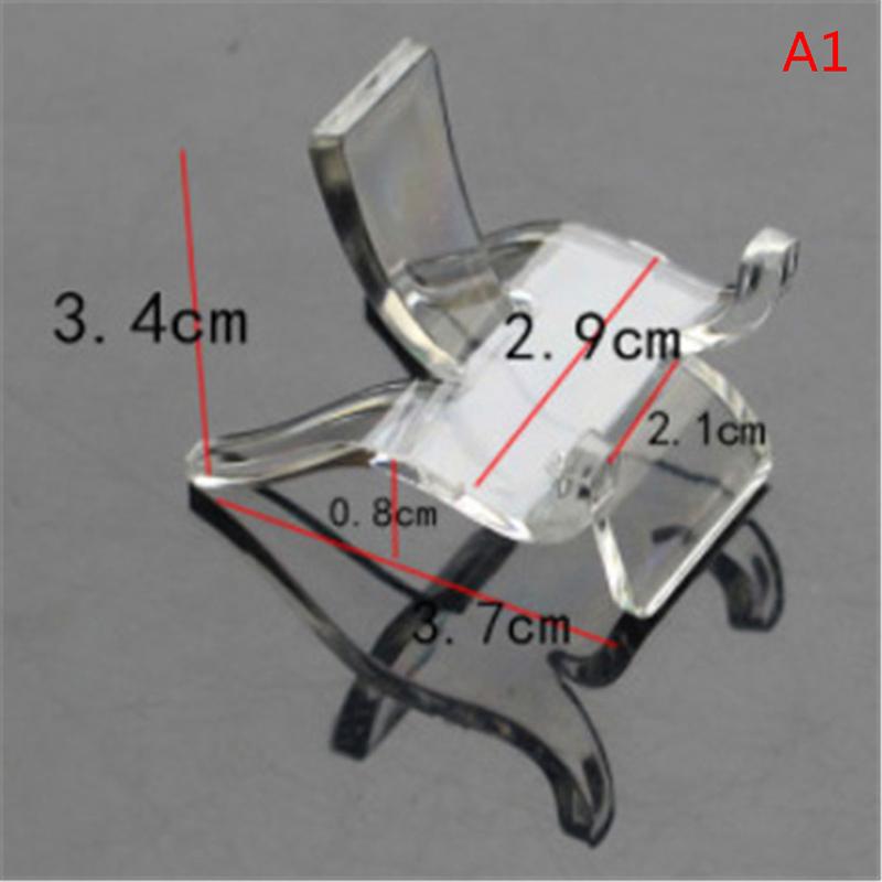 2Pcs Acrylic Shelf Stones Cluster Stand Mineral Specimen Display Holder