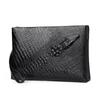 Crocodile Pattern Men's Large Capacity Leather Clutch Wallet