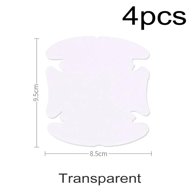 6 цветов 4 шт. Наклейка на дверь автомобиля из углеродного волокна, устойчивая к царапинам, чехол, защитная пленка для ручки автомобиля, аксессуары для внешнего стайлинга