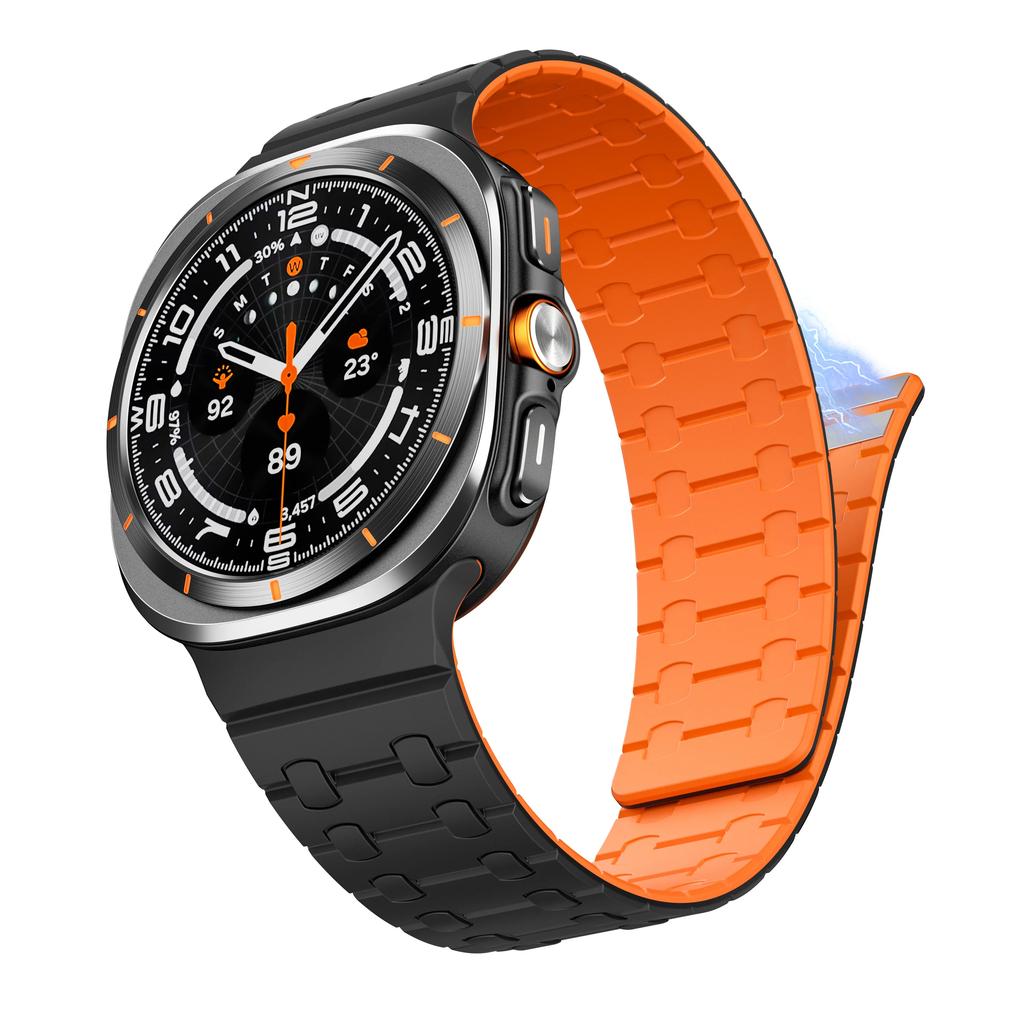 Магнитный силиконовый ремешок для Samsung Galaxy Watch Ultra 47mm Ремешок для samsung ultra 7 47 galaxy 47MM Мужской спортивный браслет