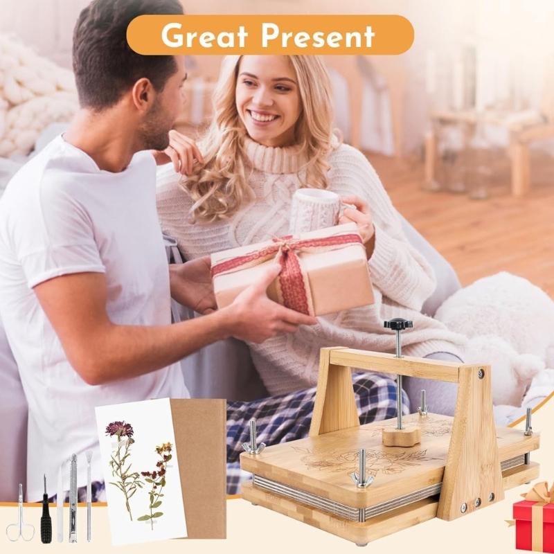 Sustainable Wooden Detachable Flower Press Set Efficients Plant Drying Board for Home Craft and School Activity