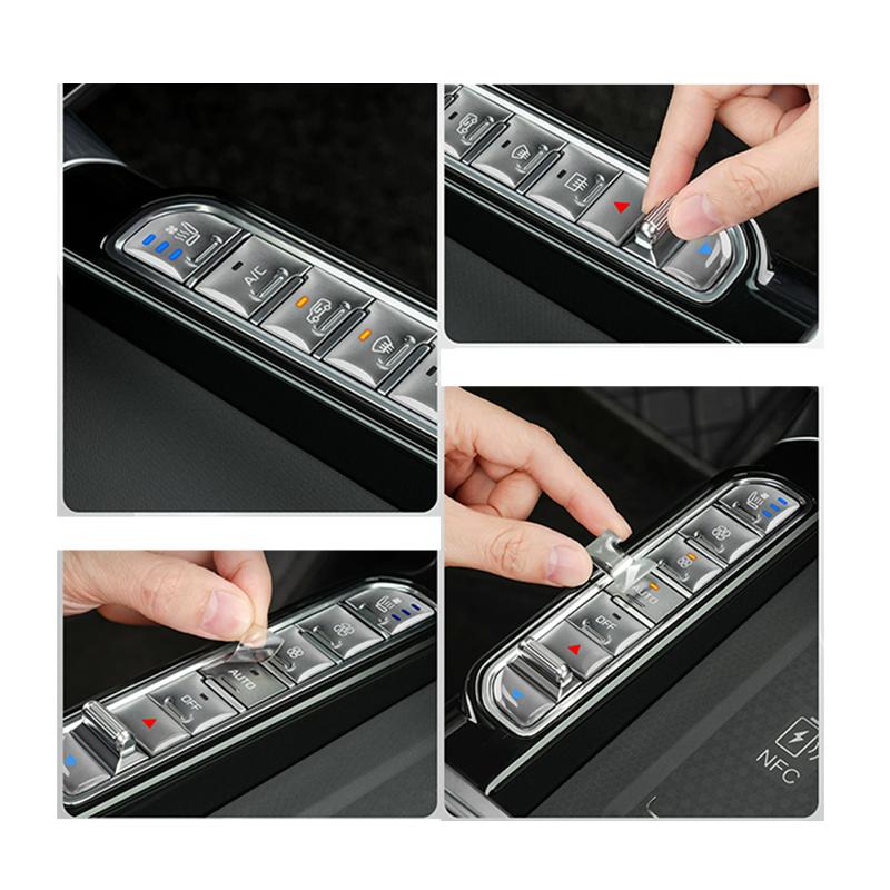 For Chery Jetour G700 2026-2027 Central Control Button Sticker Epoxy Protective Film for Central Control Trim Panel