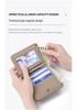 Унисекс кожаный кошелек с RFID: Японский кошелек на молнии для монет и держатель для карт