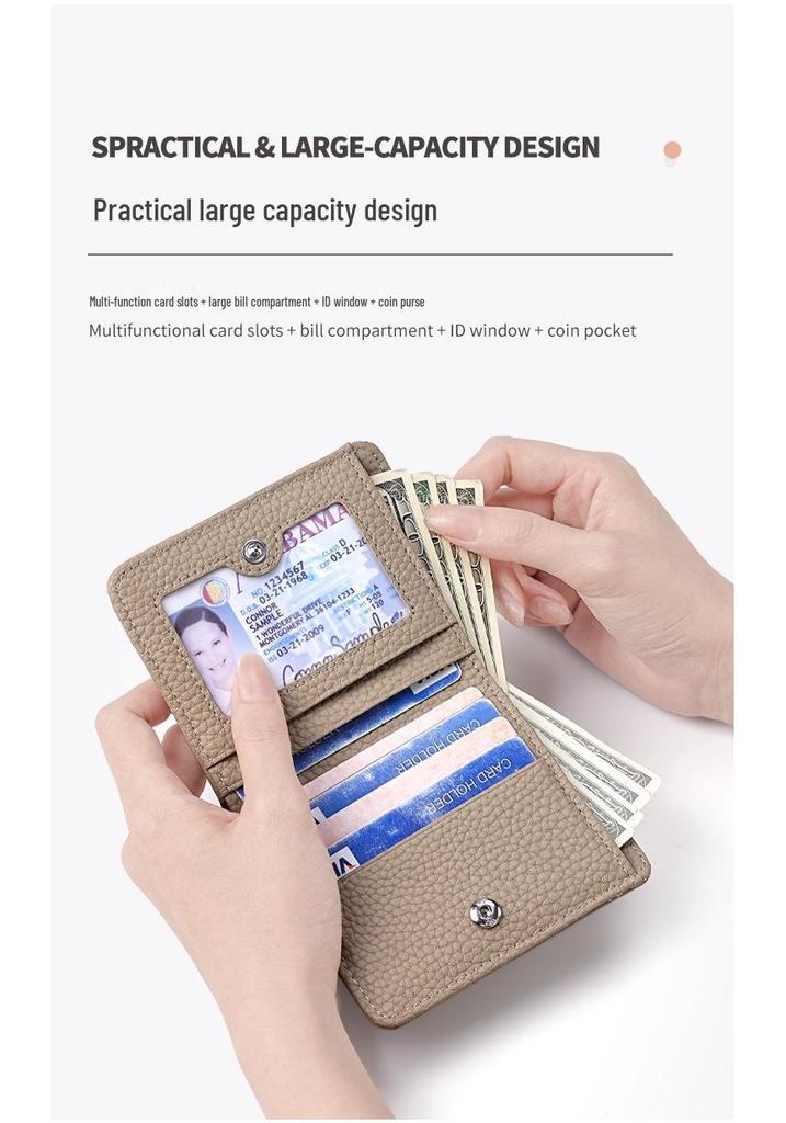 Унисекс кожаный кошелек с RFID: Японский кошелек на молнии для монет и держатель для карт