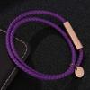 Фиолетовые кожаные браслеты для женщин Модные подвески Браслеты-обертки Модная бижутерия