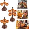 Pumpkin Halloween Snack Bowl Stand Broom Candy Holder Party Serving Fruit Salad