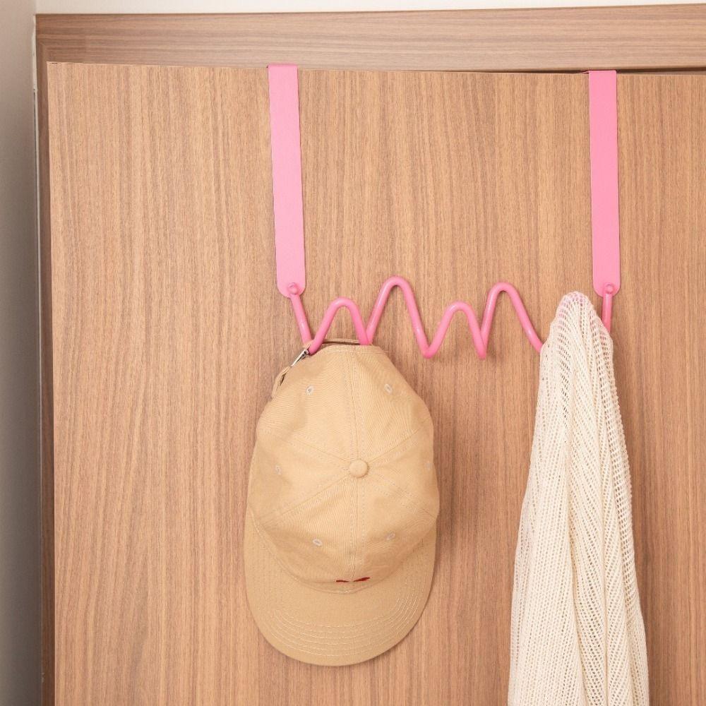 Colorful Wave Wall Hooks Moisture-proof Wall Mounted Door Back Clothes Hook Decorative Space Saving Key Hook Rack Entryway