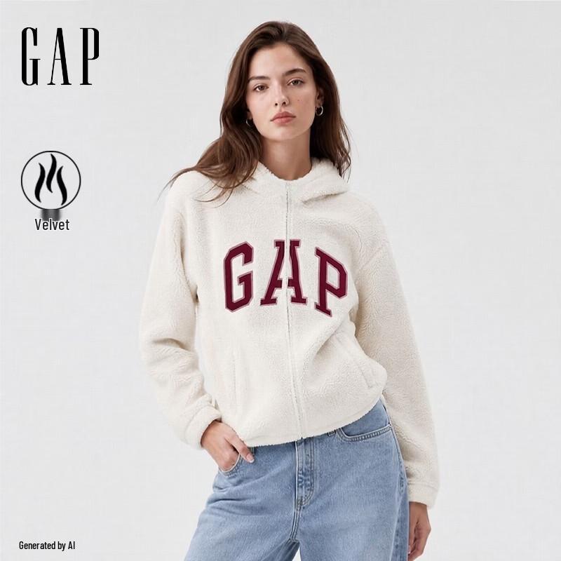 Gap Женский уютный свободный худи с вышивкой