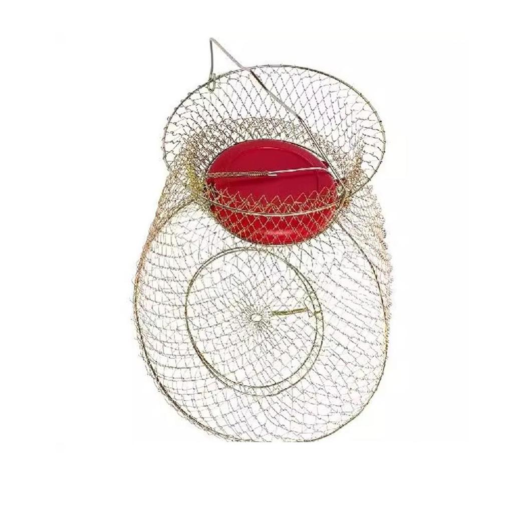 Outdoor Portable Iron Fish Basket Net Bag