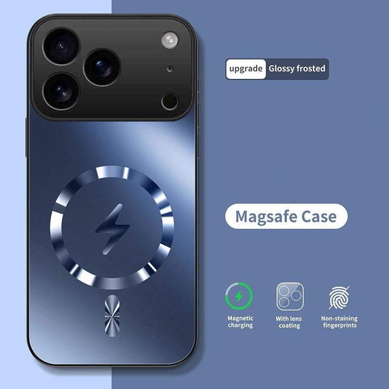 Для iPhone 18 Pro / 18 Pro Max Чехол Интегрированное магнитное светопоглощение Модная матовая поверхность, как лед, Ударопоглощающая коробка