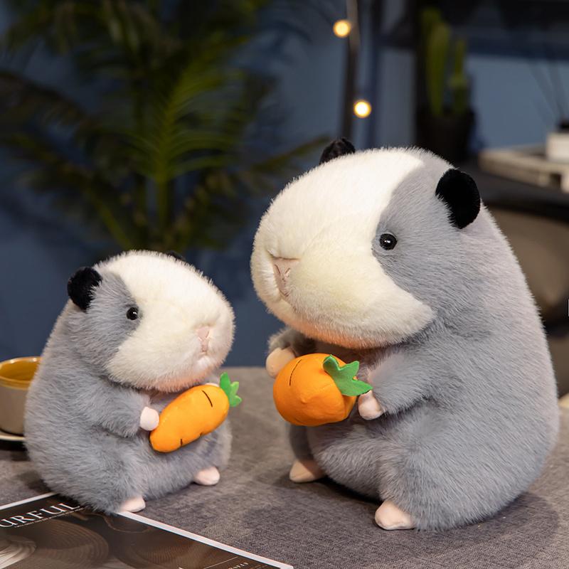 22cm Funny Carrot Dutch Pig Plush Toy Lying Pig Doll Sleep Pillow Cartoon Flush Pig Doll Toys for Girls Birthday Gift Room Decor