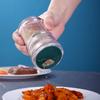 Прозрачная пластиковая банка для специй, кухонная бутылка для приправ, вращающаяся пористая емкость для соли, шейкер для перца и барбекю, инструменты для хранения приправ