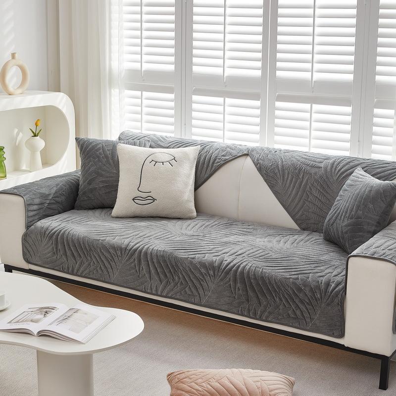 Однотонная плюшевая подушка для дивана Nordic Simple Fashion Sofa Towel Нескользящий кожаный чехол для дивана Four Seasons Universal Seat Cushions Winter