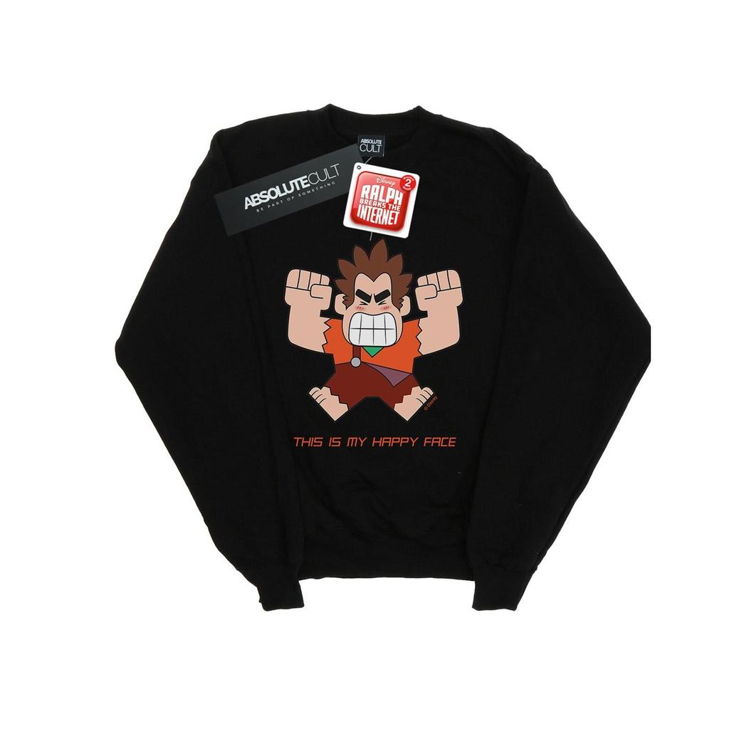Disney Mens Wreck It Ralph Happy Face Sweatshirt