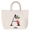 Sac de plage - PLANETEE - Alya - Anse corde - Lettre Fleur - Grand format
