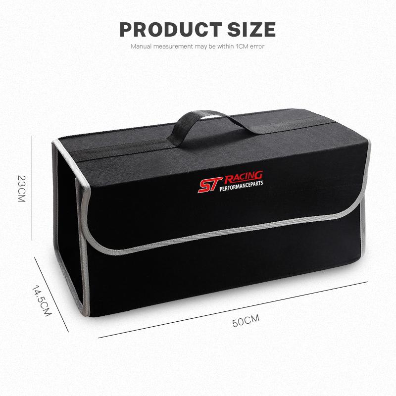 Car Trunk Organizer Box Large Capacity Auto Storage Bag For Ford ST Line F150 Ranger Fiesta Focus Transit Mustang Mondeo j208 MK2 MK3