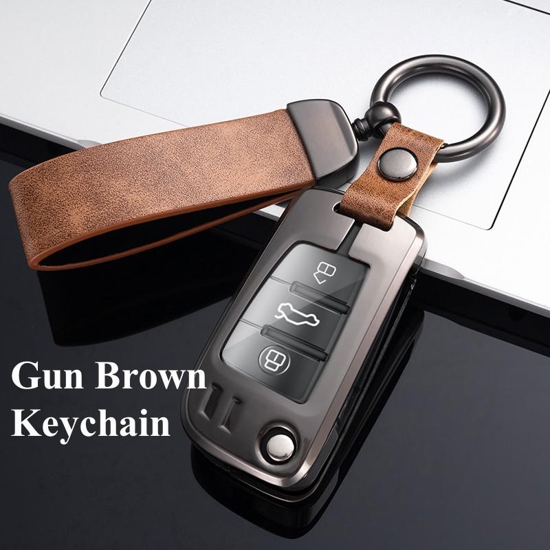 Металлический цинковый чехол для ключей от машины для A1 A3 8P 8L A4 A5 B6 B7 A6 A7 C5 C6 4F Q3 Q5 Q7 Q8 TT S3 S4 S6 RS A8 Quattro 2009-2015, аксессуары