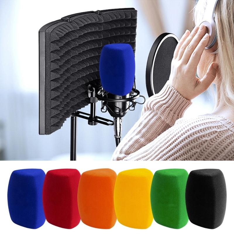 High Density Foam Microphones Cover Triangular Shape Noise Reductions Studio Recording Accessory