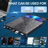 Многофункциональный внешний оптический привод DVD-рекордера 7-в-1 USB3.0 может быть подключен к внешнему U-диску и может быть вставлен в карту для расширения