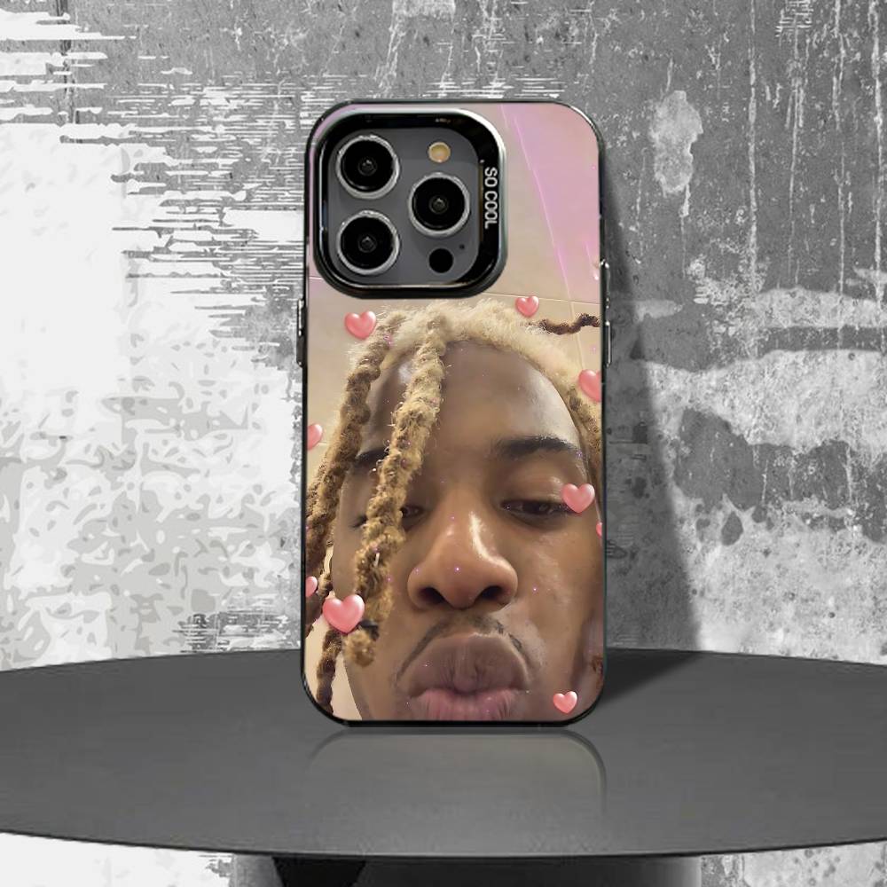 Смешной Чехол для Телефона P-Playboi C-Carti Для iPhone 17,16,15,14,13,12,11,Air,X,XR,Pro,Max,Plus IMD Серебряный Корпус